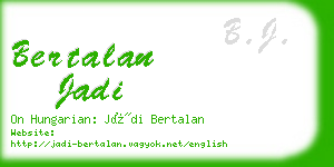 bertalan jadi business card
